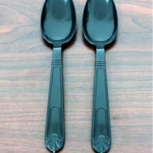 Plastic Spoon (Black), 1000pcs/case (Loose Pack)