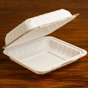 Clamshell White To-Go Container