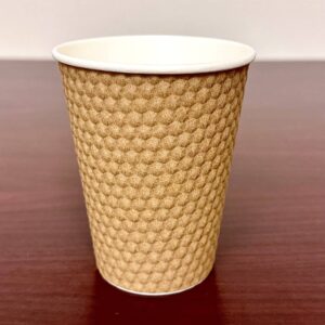 Ripple Paper Cup Brown (12oz) 25pcs/pack, 20packs/case